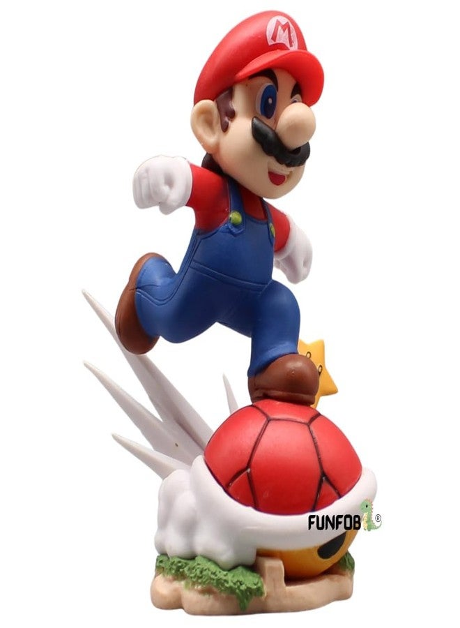 FUNFOB Cartoon Toys Action Figures Height -12CM Mario Action Figure Collectible Gifting PVC Multicolour | Ma-Rio Star Up - Image 2
